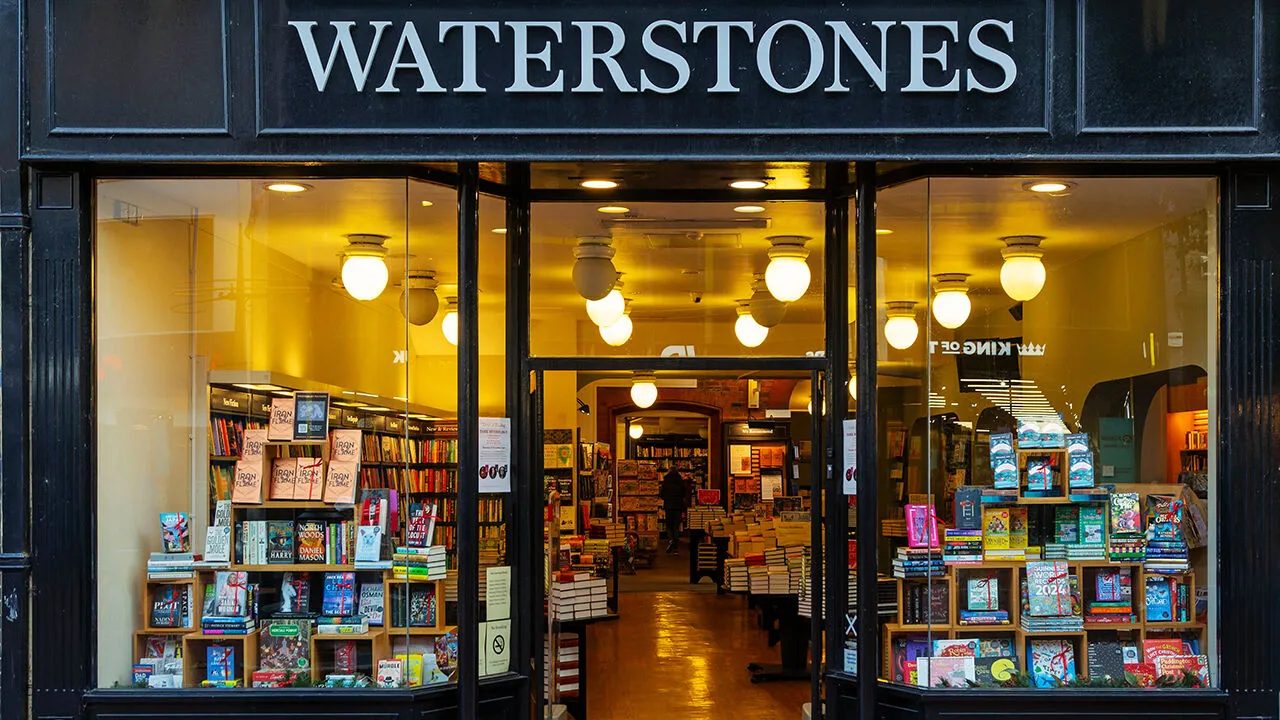 A bookshop window filled with new titles